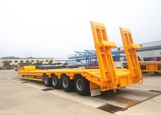 Цапфа 3 вогнутого луча Extendable 100 тонн Lowboy трейлер Semi